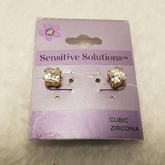 Sensitive Solutions Cubic Zirconia Earrings - Picture 1 of 2